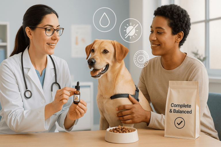 Do dogs need vitamin D supplements—vet consultation with a dog; safety, deficiency and toxicity explained