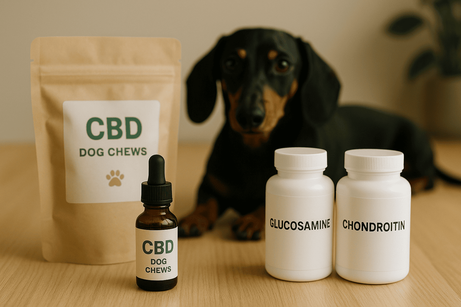 CBD vs glucosamine, chondroitin, and MSM for dog joints—mechanisms, dosing ranges, and time-to-effect comparison
