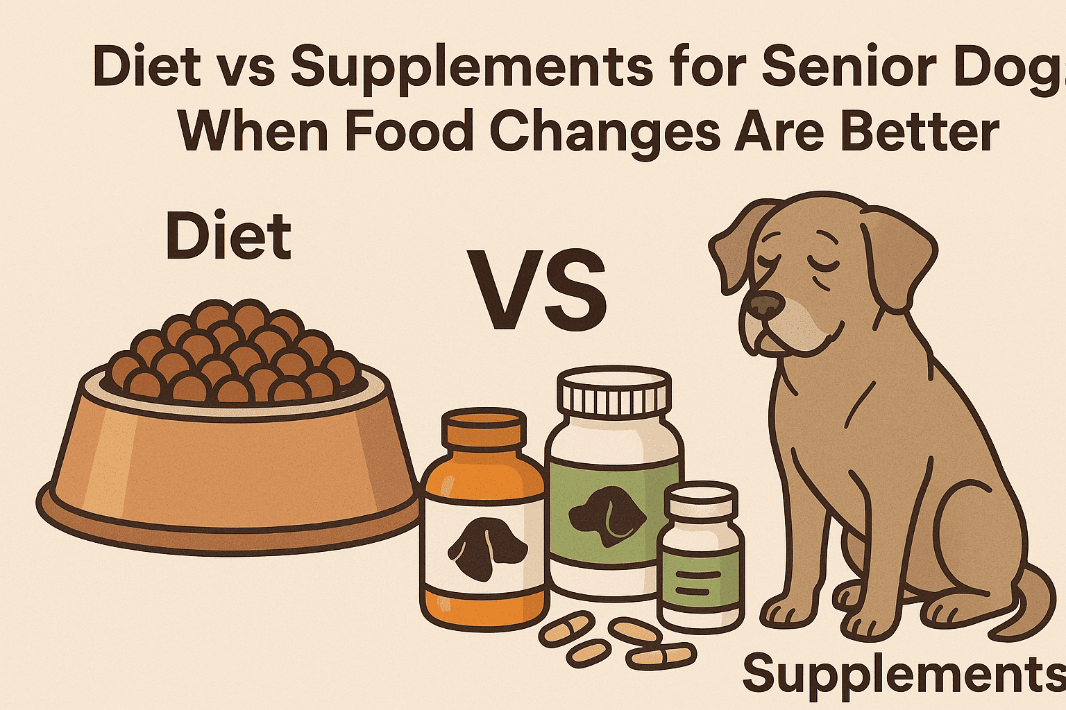 Diet vs supplements for senior dogs—when therapeutic diets outperform add-ons for kidney, cardiac, or pancreatitis cases